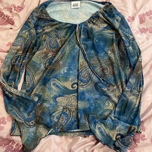 [vintage] paisley flowy fairy top